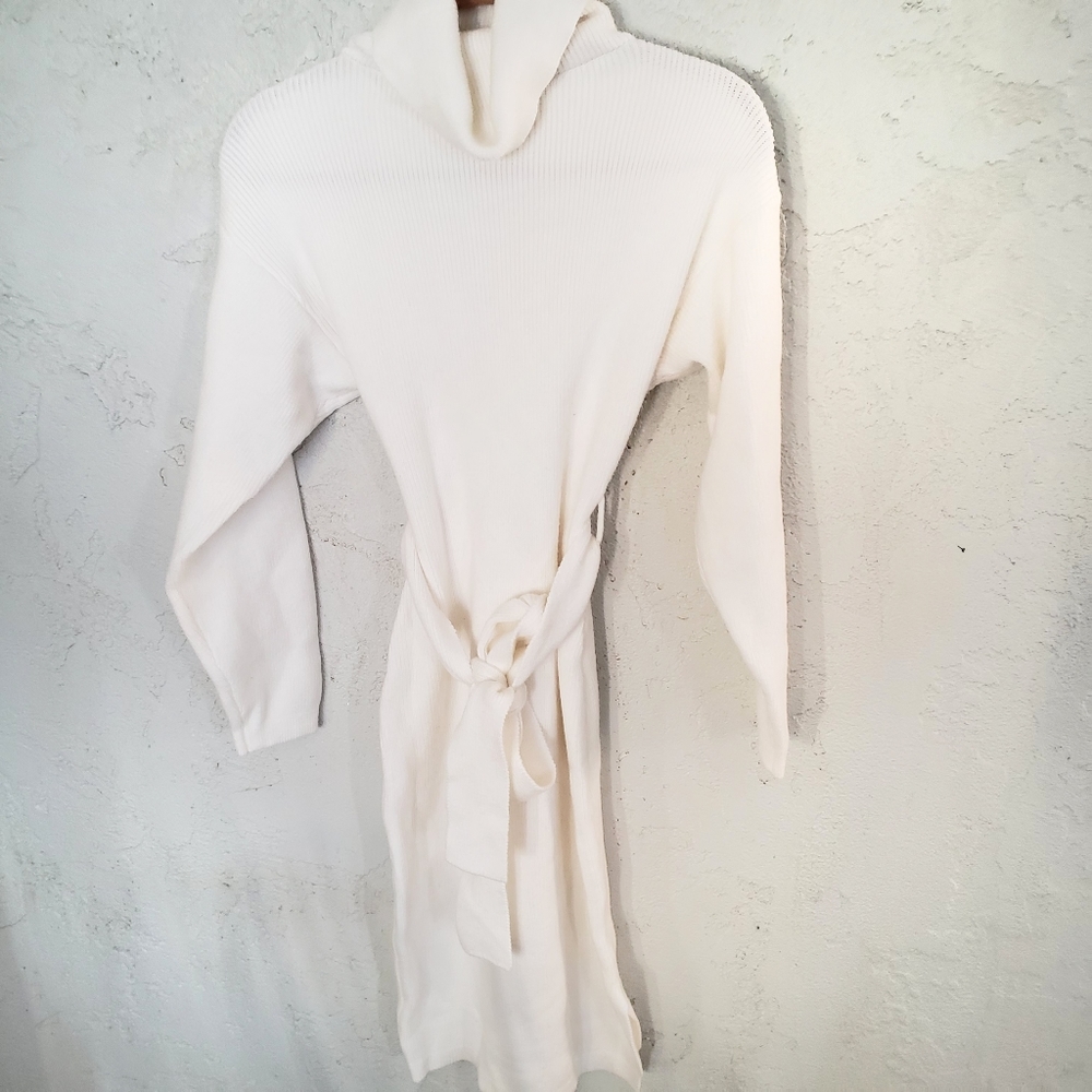 Inthebeginning white turtleneck sweater dr…